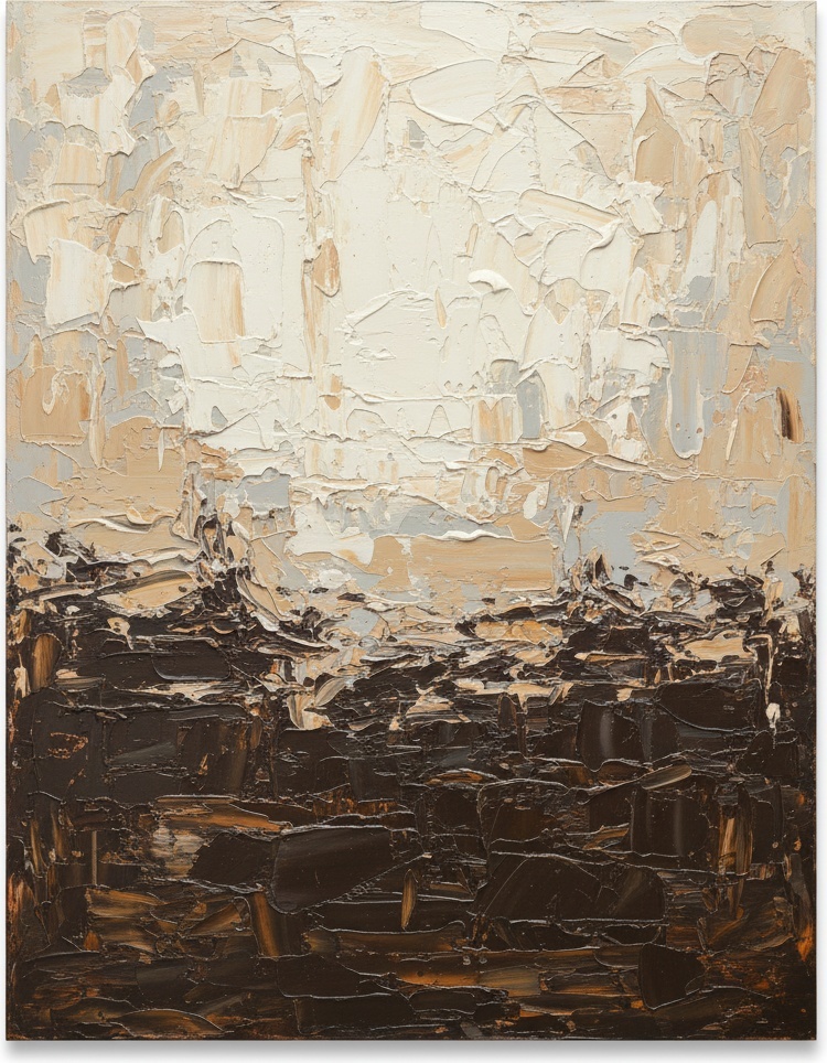 Monolithic Shadows And Luminous Fragments In A Singular Sculptural Impasto Study — David Moreau
