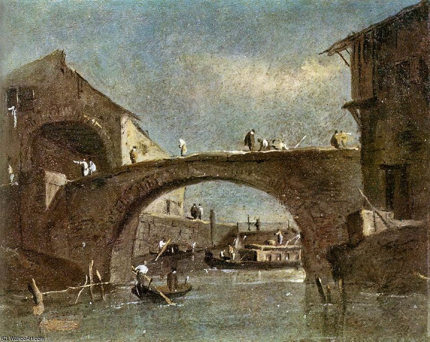 Bridge At Dolo — Francesco Lazzaro Guardi