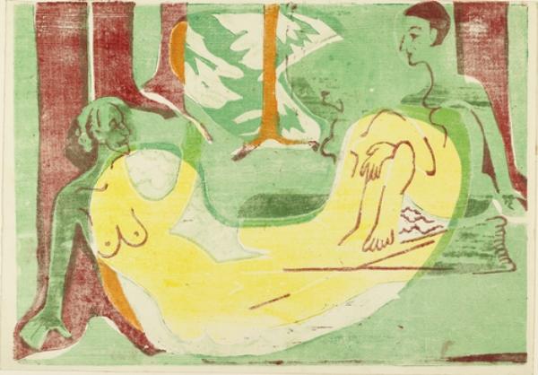 Three Nudes In The Forest — Ernst Ludwig Kirchner