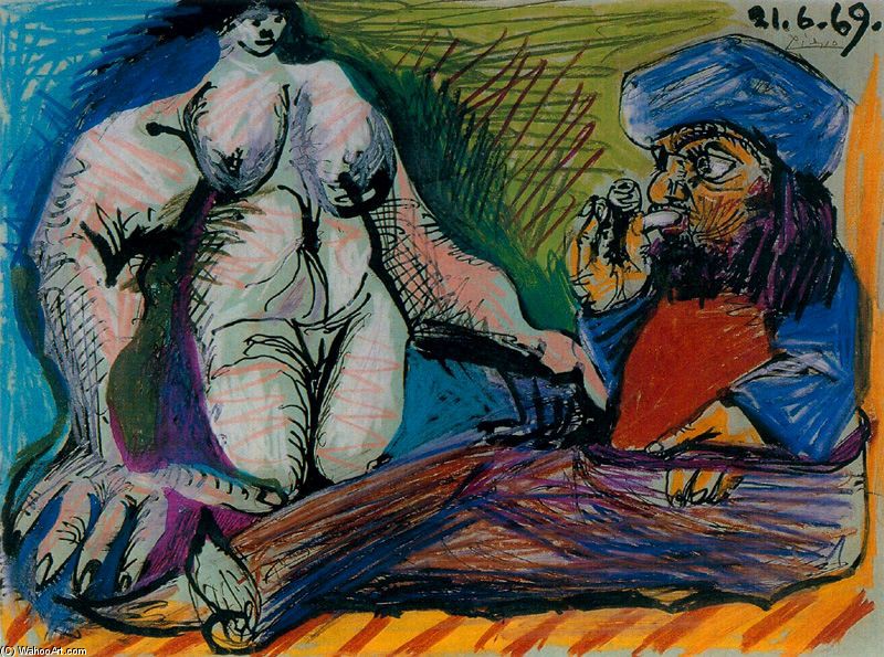 Fumador Y Una Mujer Desnuda — Pablo Picasso