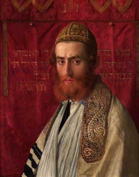 Portrait Of A Rabbi Wearing A Kittel And Tallith — Isidor Kaufmann