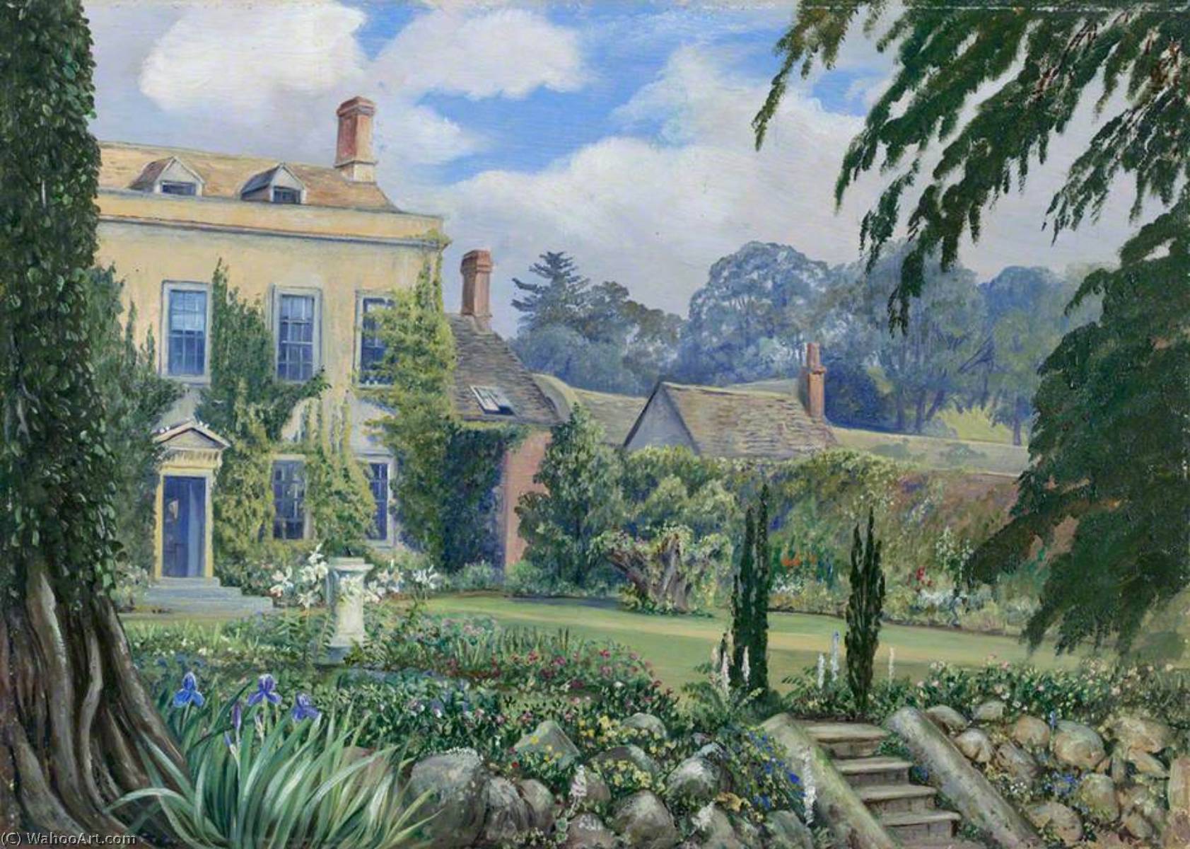 Mount House Und Garten, Alderley, Gloucestershire, England — Marianne North