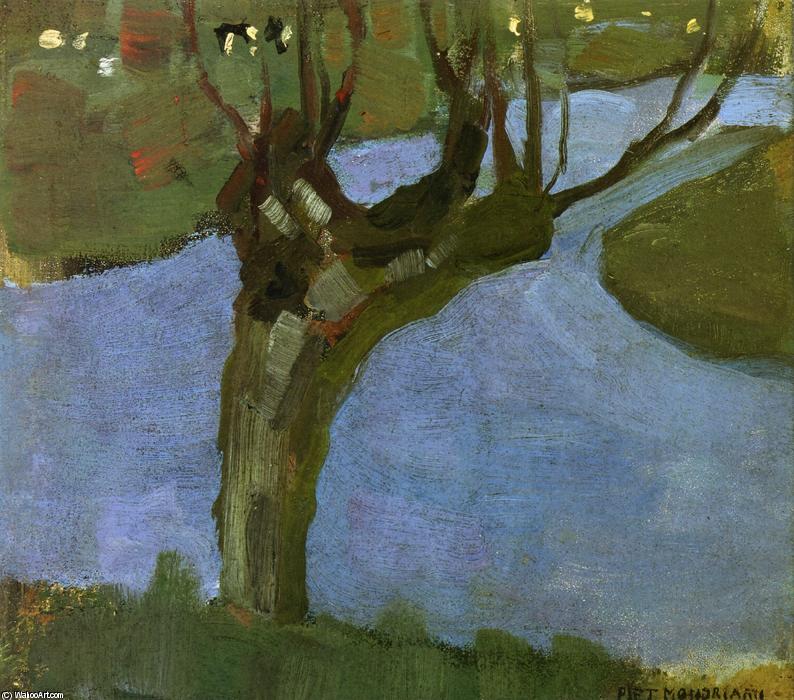 Irrigation Ditch With Mature Willow — Piët Mondrian