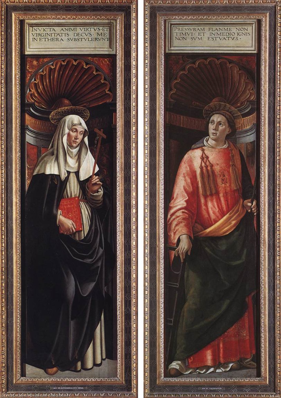St Catherine Of Siena And St Lawrence — Domenico Ghirlandaio