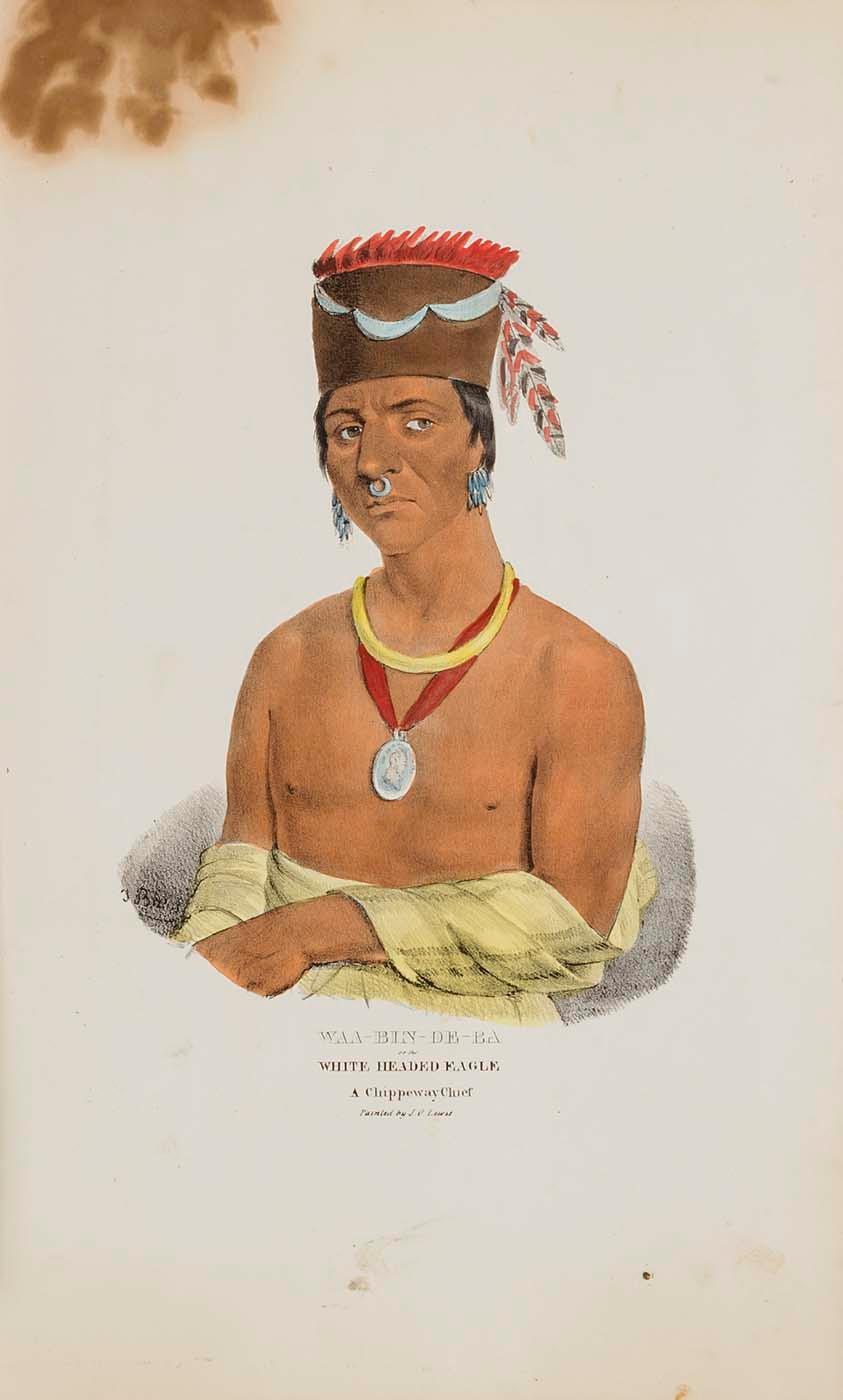 Waa Bin De Ba Or The White Headed Eagle A Chippeway Chief, From The Aboriginal Portfolio — Джеймс Отто Льюис