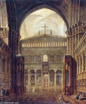 Inner View Of The Temple In Jerusalem, — Maksim Nikiforovich Vorobiev