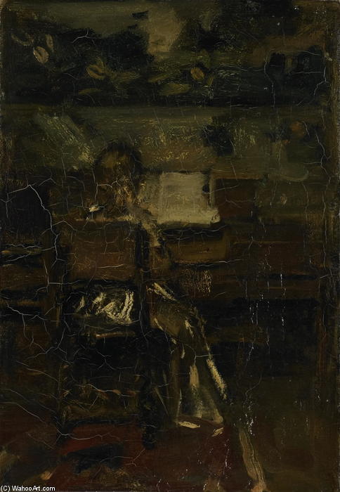 Meisje Aan De Piano — Jacob Henricus Maris
