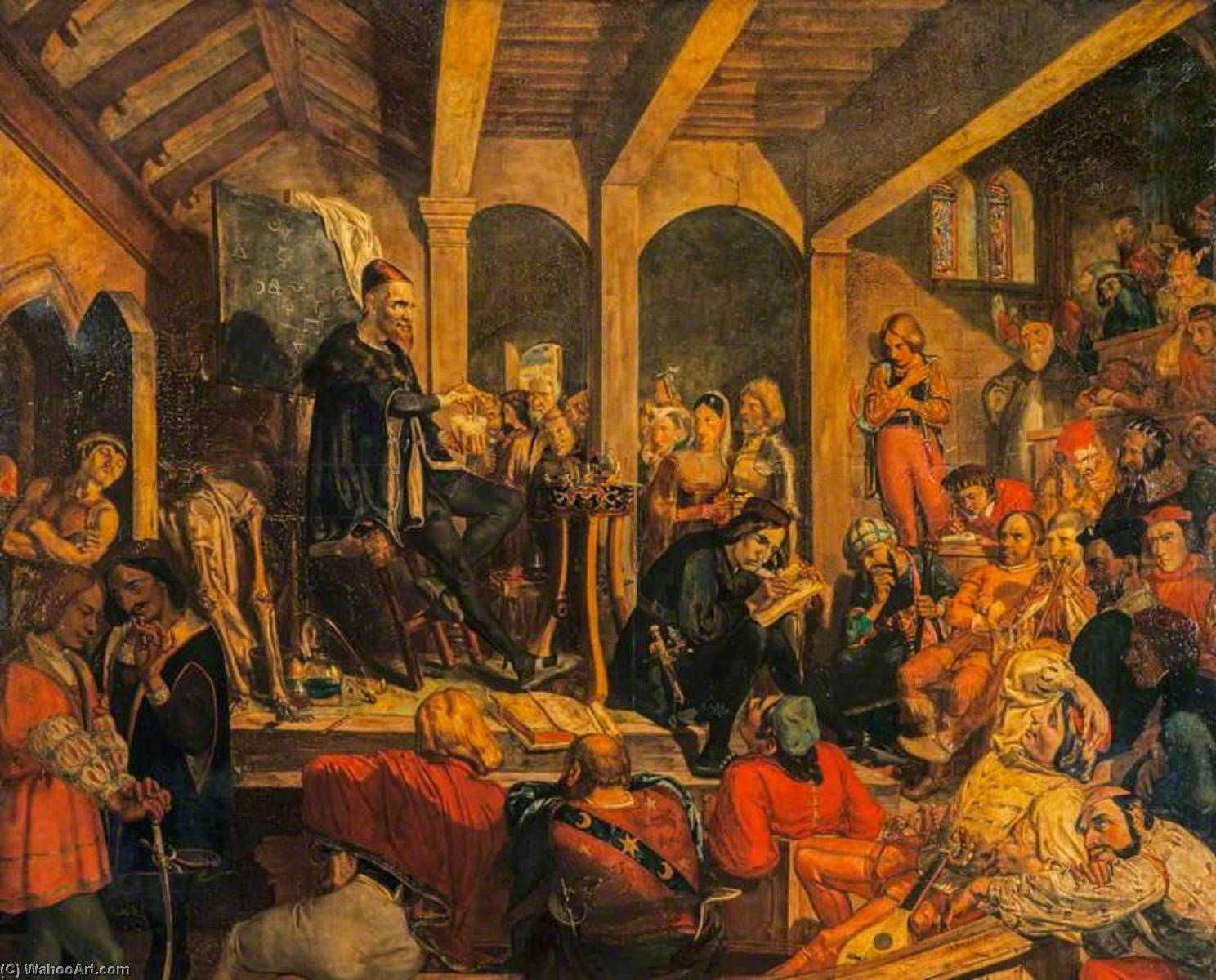 Alchemystical Adept (paracelsus) Lecturing On The Elixir Vitae — David Scott