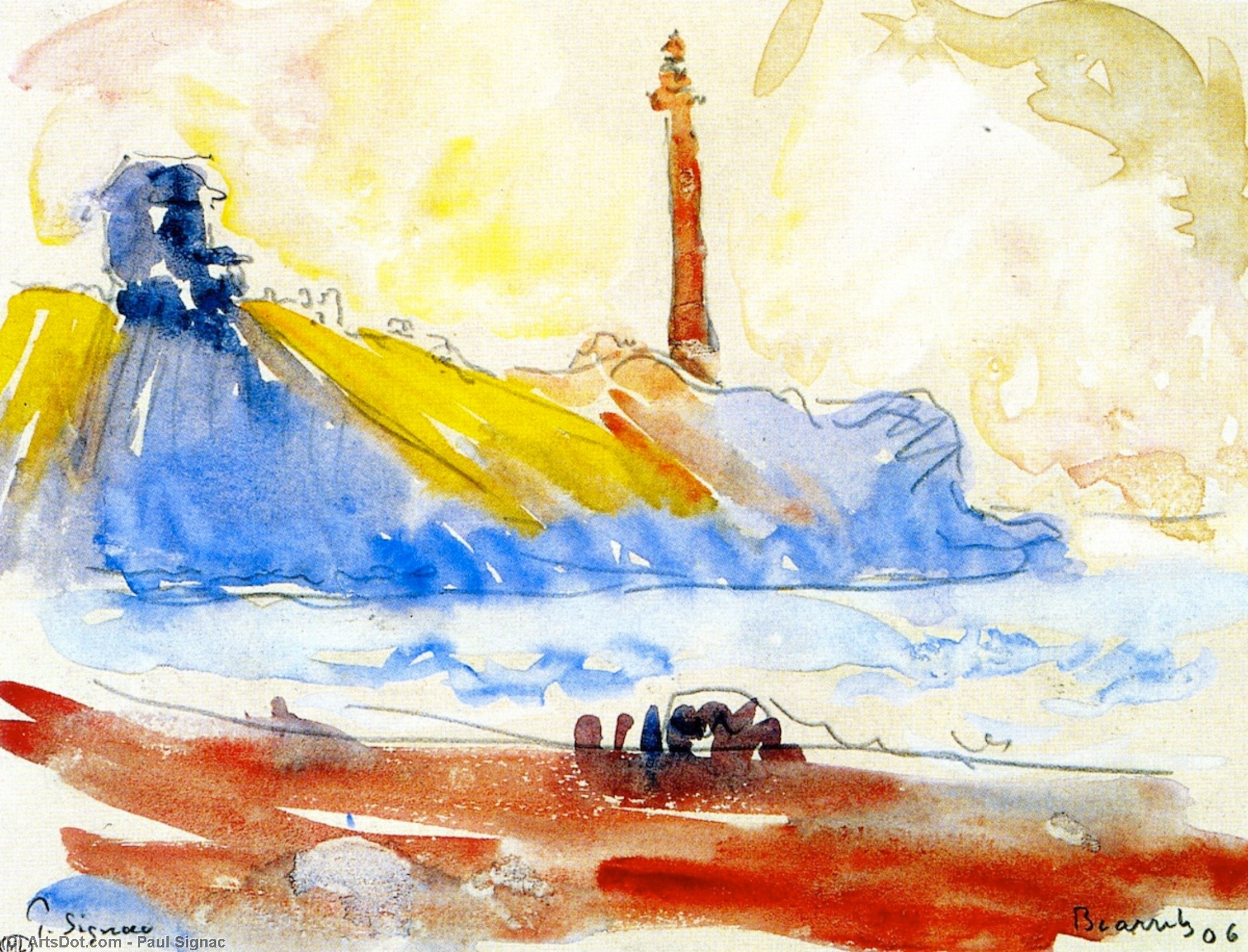 The Lighthouse, Biarritz — Paul Signac