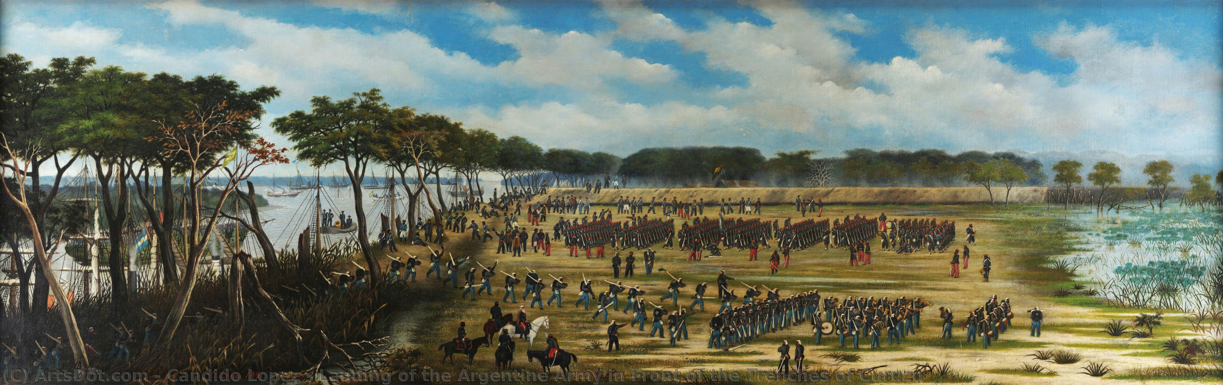 Landing Of The Argentine Army In Front Of The Trenches Of Curuzu — Кандидо Лопес
