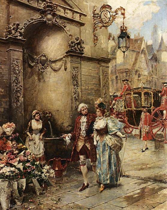 A Visit To The Florist — Henri Victor Lesur