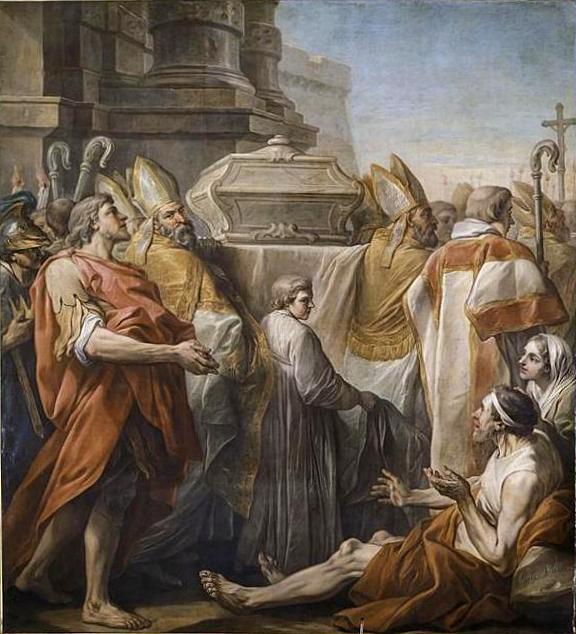 Life Of St Augustine Procession Of The Relics Of St Augustine — Charles-andré Van Loo