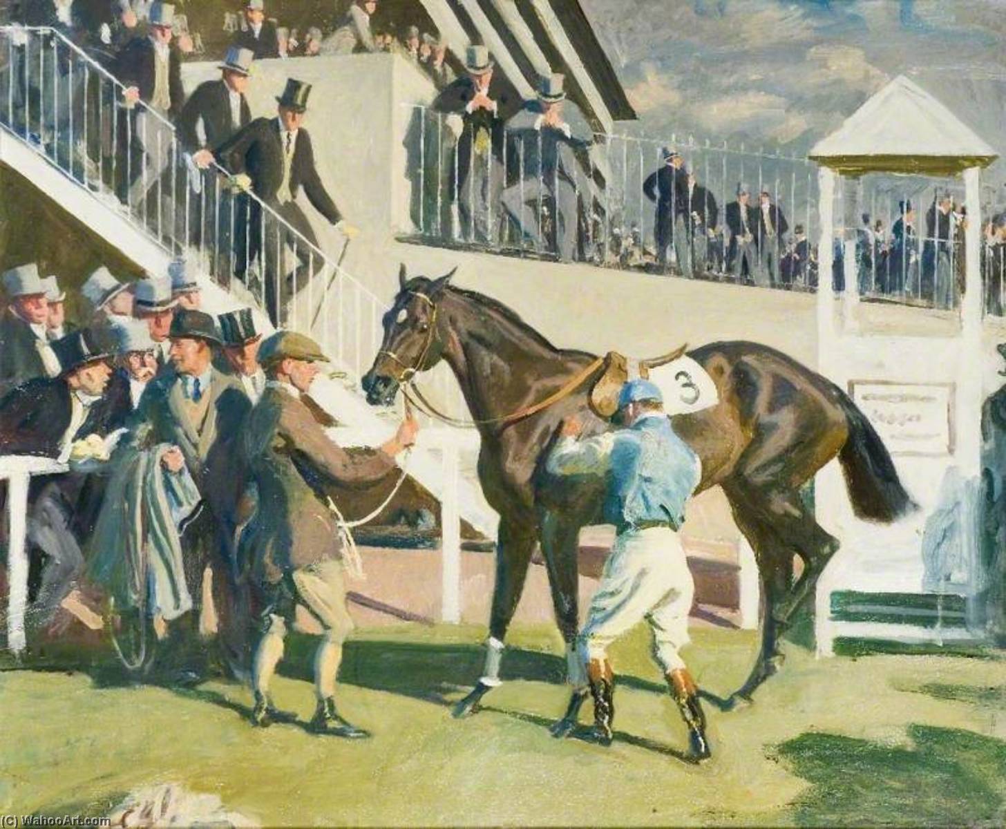 The Unsaddling Enclosure, Epsom — Sir Alfred James Munnings