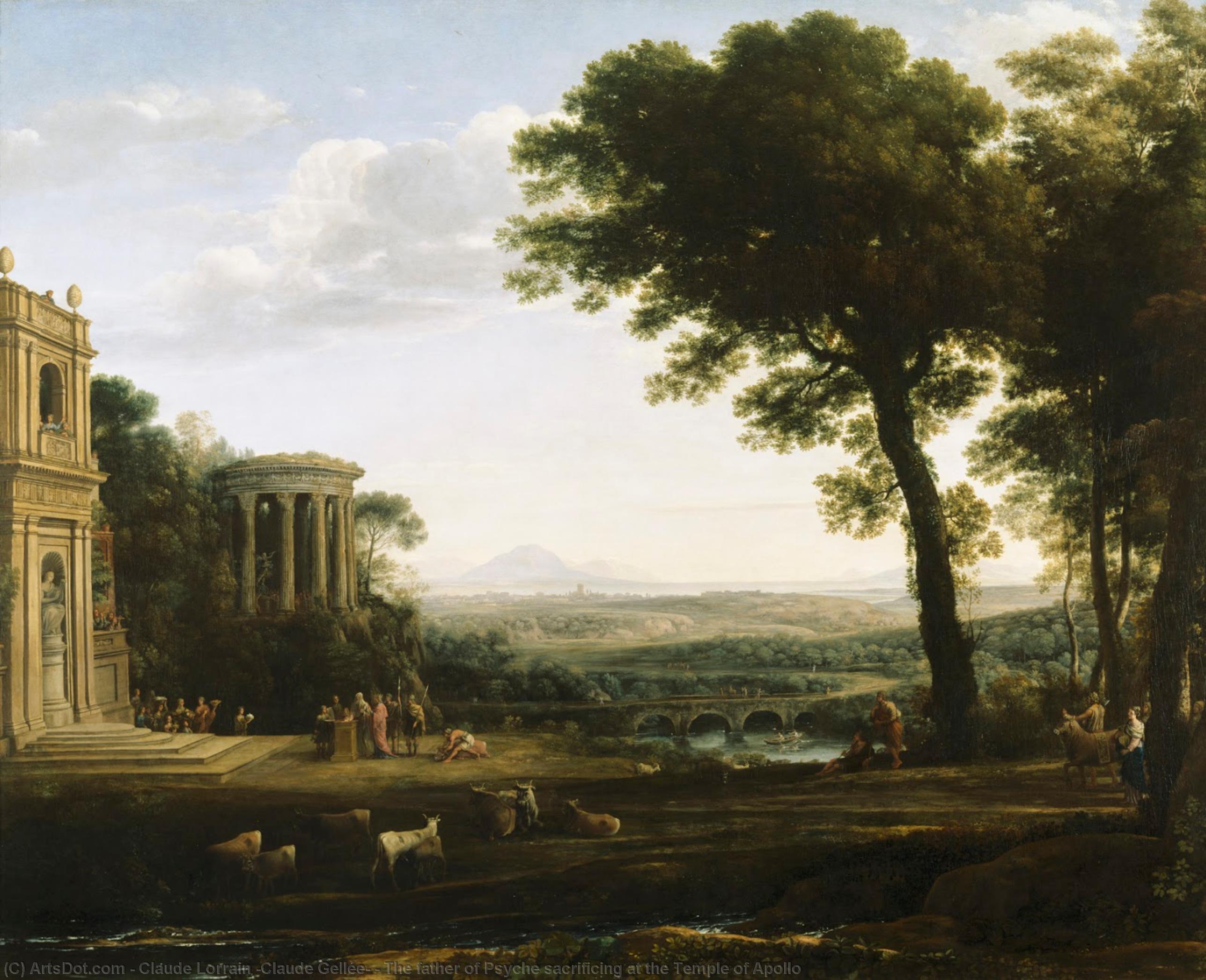 The Father Of Psyche Sacrificing At The Temple Of Apollo — Klod Loran