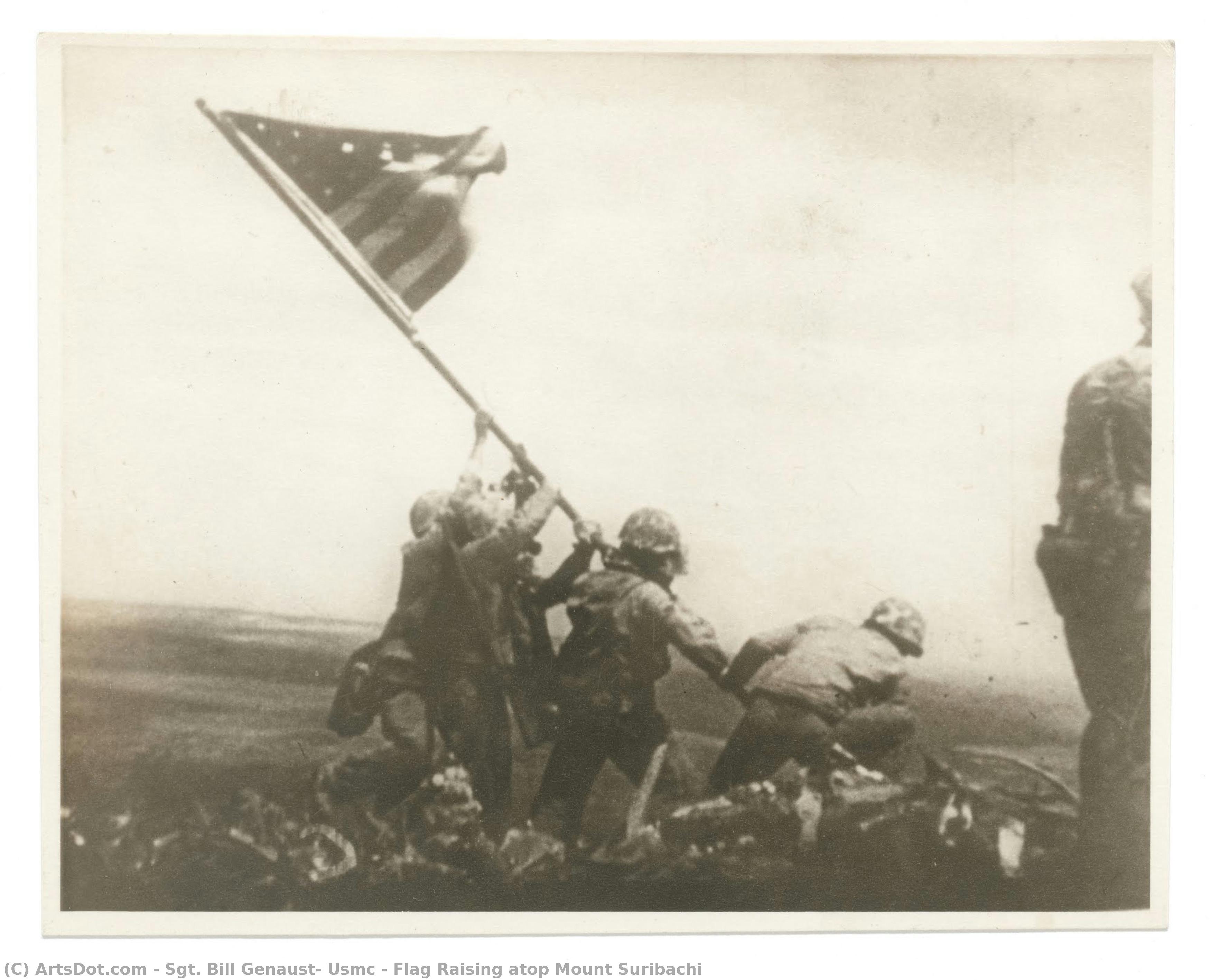 Flag Raising Atop Mount Suribachi — Sgt. Bill Genaust, Usmc