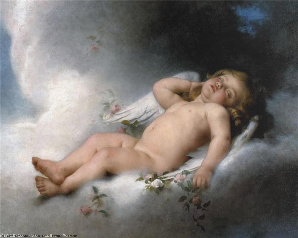 Sleeping Angel — Léon Jean Bazille Perrault
