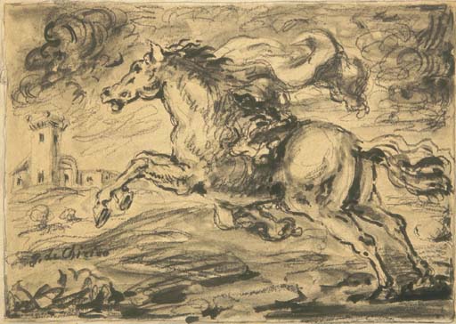 Cavallo Fuggente Con Castello — ジョルジオ・デ・キリコ