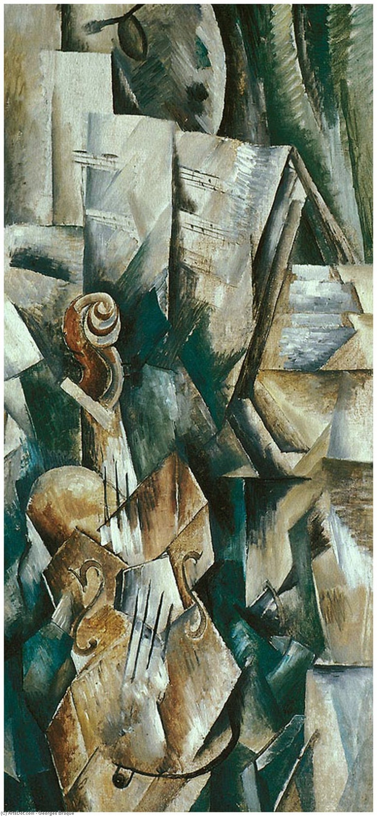 Violín Y Paleta — Georges Braque
