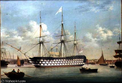 H.m.s. Britannia Lying Off Plymouth — Thomas Buttersworth
