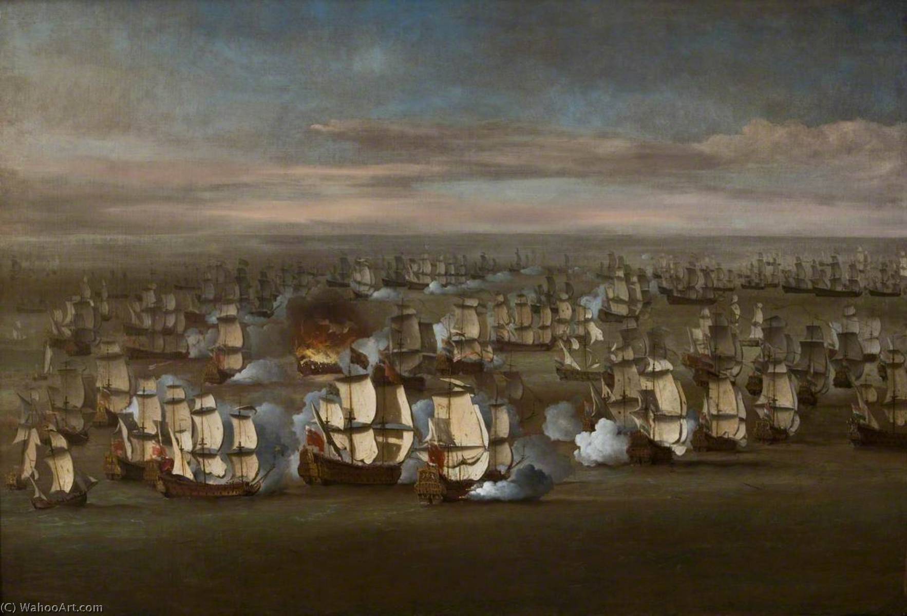 The Fleet At Sea — Willem Van De Velde El Anciano
