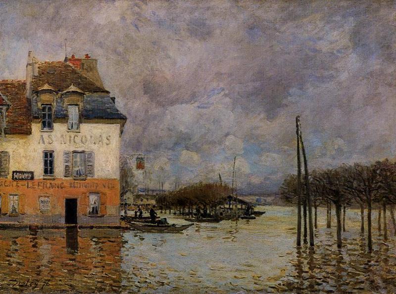 Flood At Port-marly — Alfred Sisley