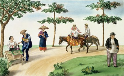 A Street Scene — Jose Honorato Lozano