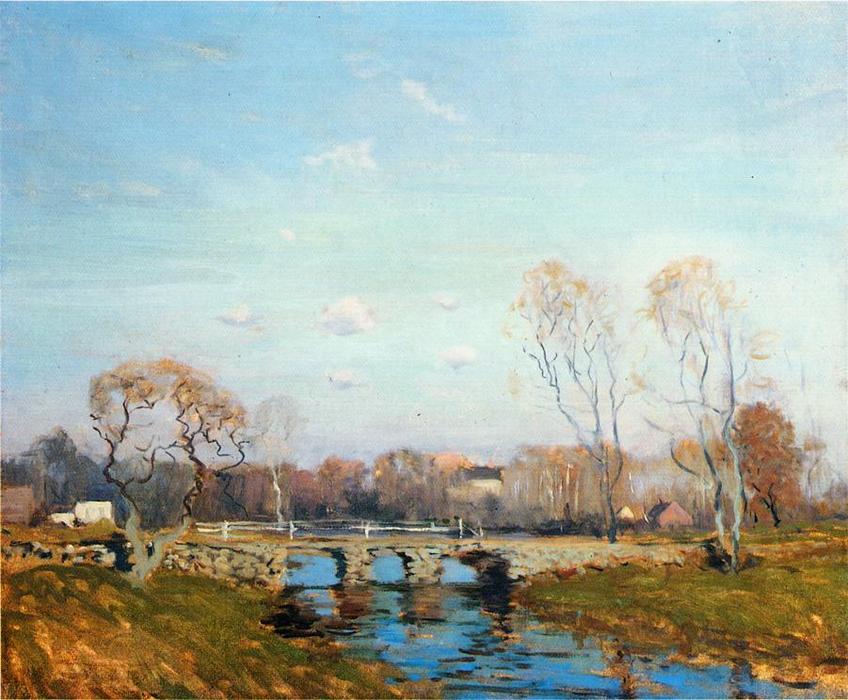 The Old Bridge At Bridgewater, Massachusetts — Arthur Clifton Goodwin
