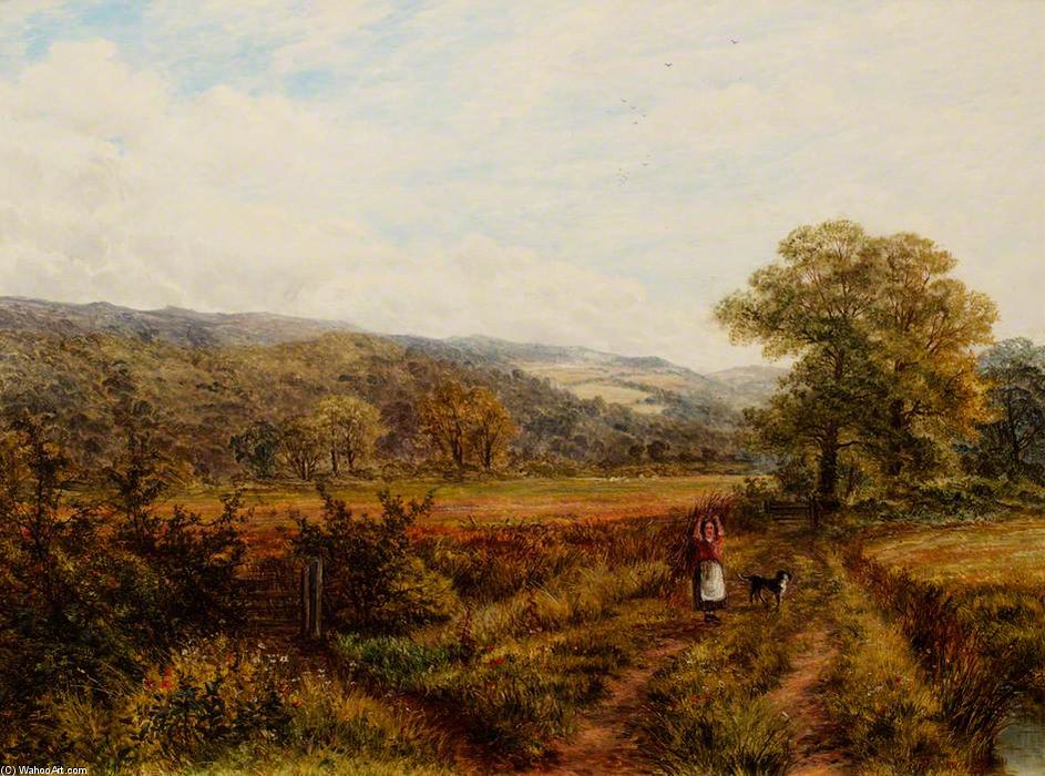 Picturesque Landscape With A Woman And Dog — John Frederick Tayler