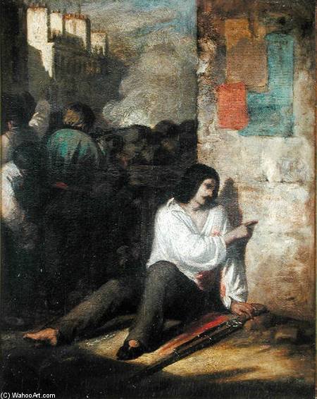 The Injured Insurgent — Tony Johannot (antoine Johannot)