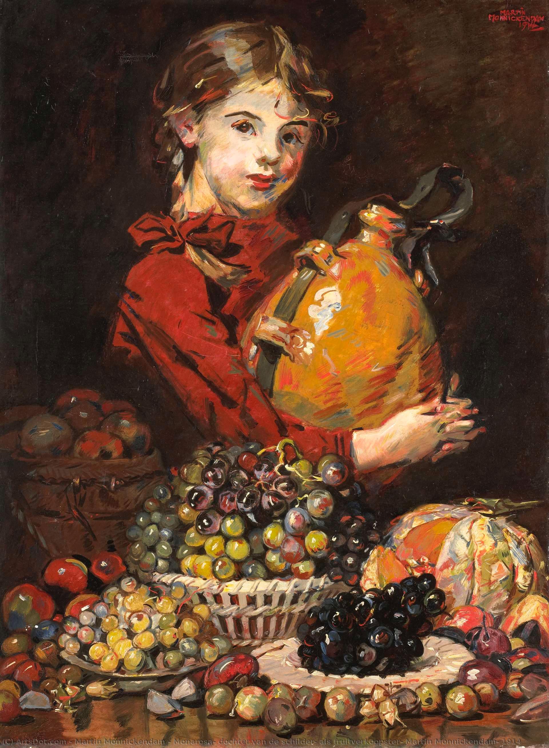 Monarosa, Dochter Van De Schilder, Als Fruitverkoopster, Martin Monnickendam, 1914 — Martin Monnickendam