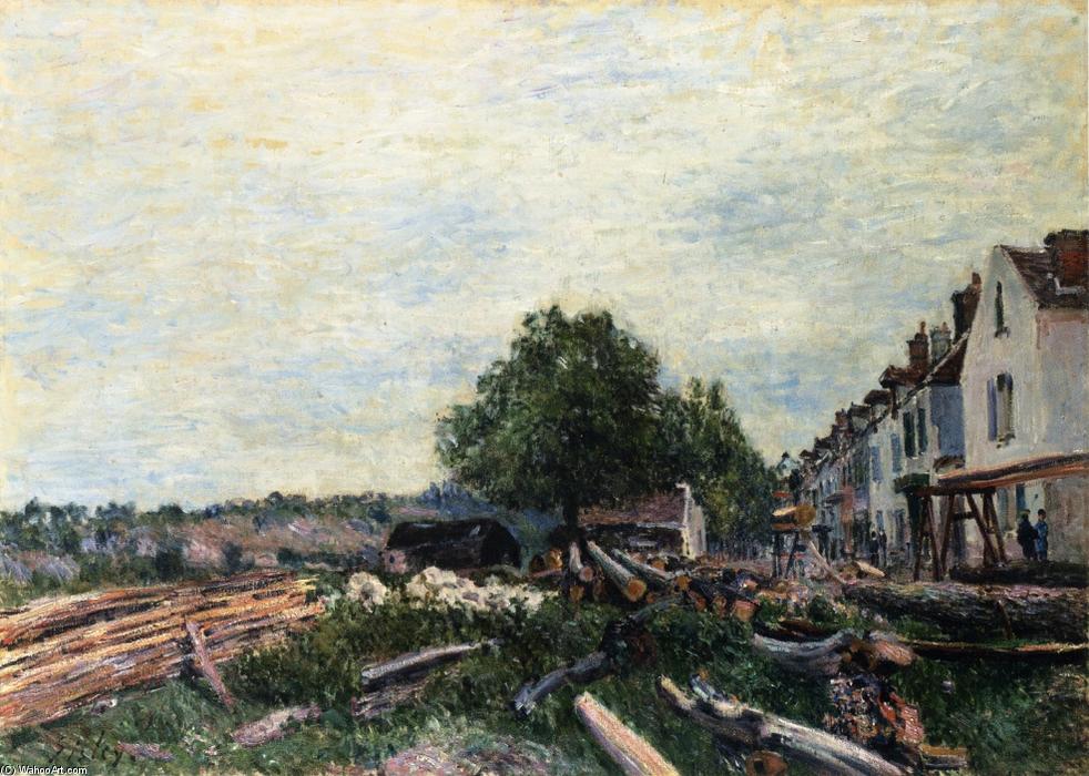 Construction Site At Saint Mammes — アルフレッド・シスレー