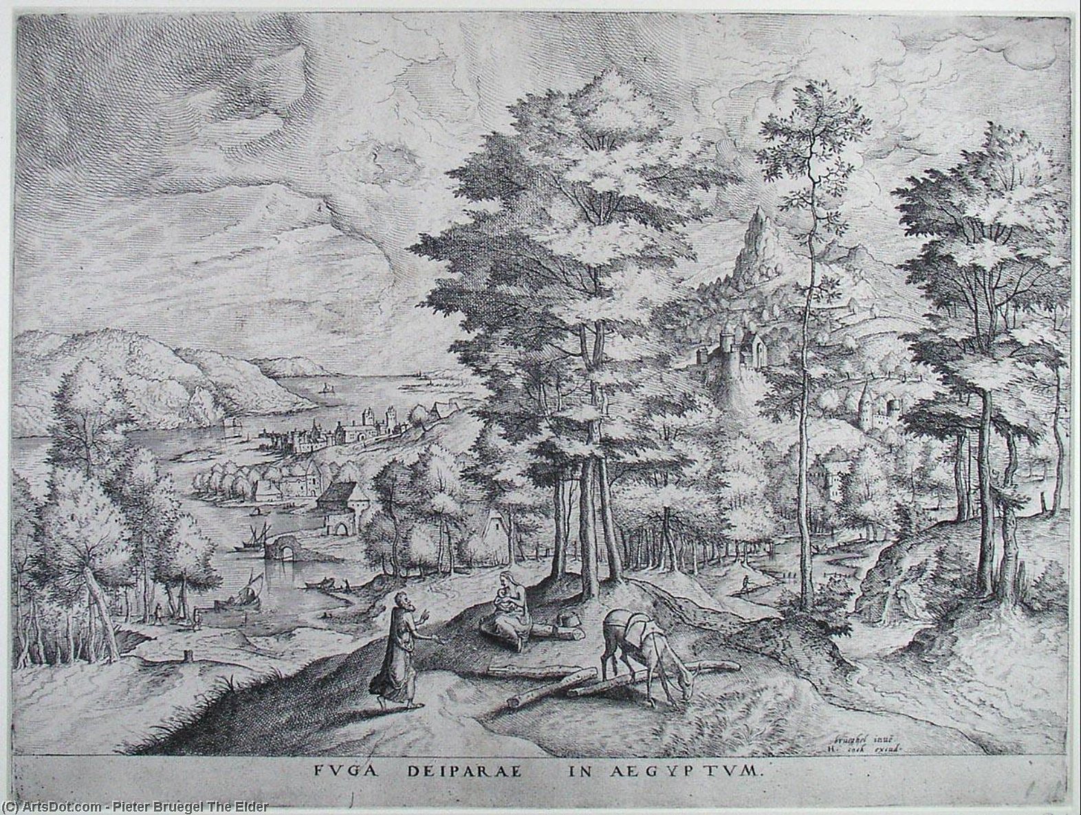 Escapando A María Magdalena Hacia Egipto — Pieter Bruegel El Viejo
