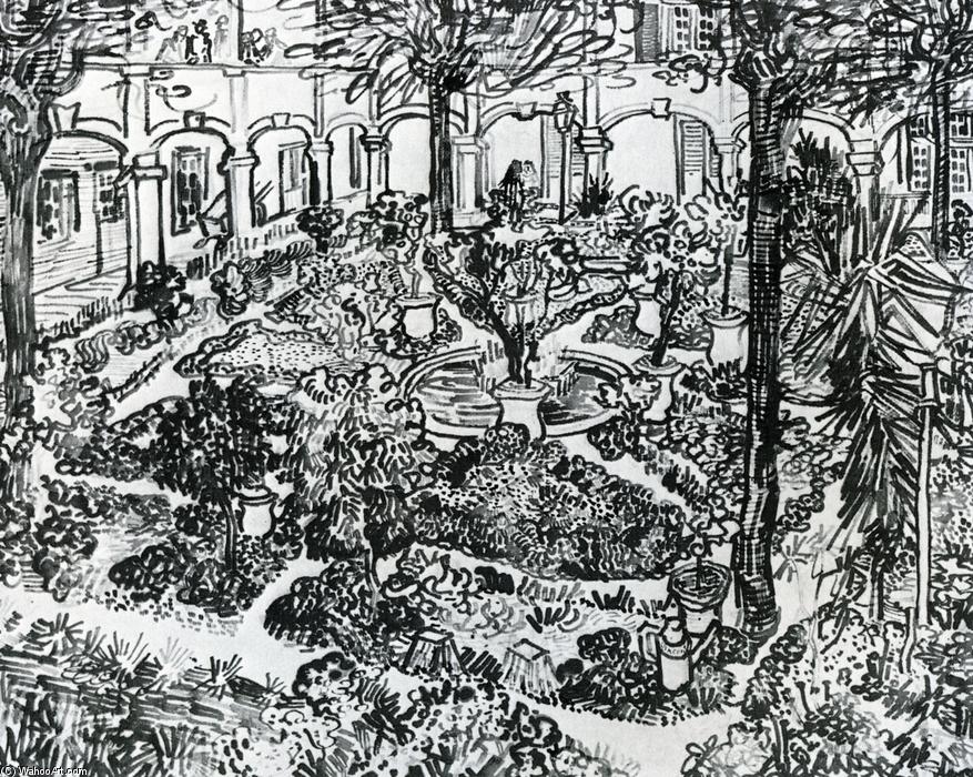 El Patio Del Hospital De Arlés — Vincent Willem Van Gogh