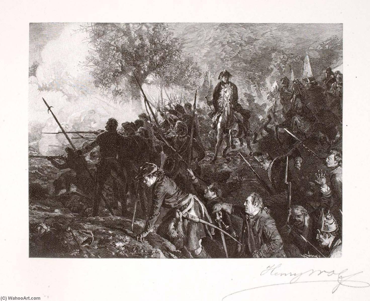 Frederick And His Men At Hochkirch — Henry Wolf