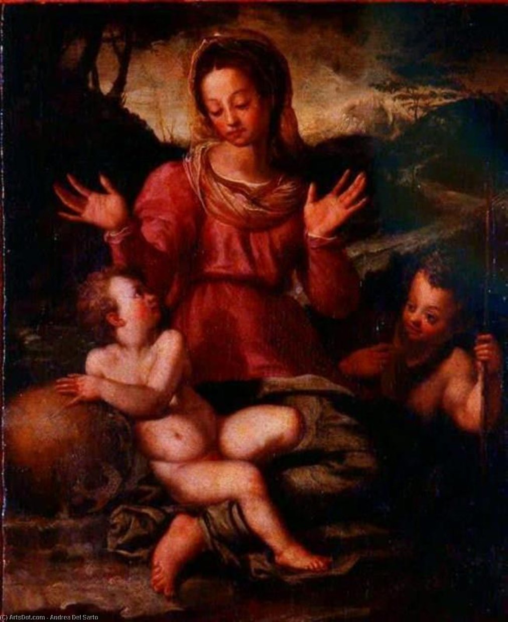 Madonna And Child With St. John The Baptist — Andrea Del Sarto