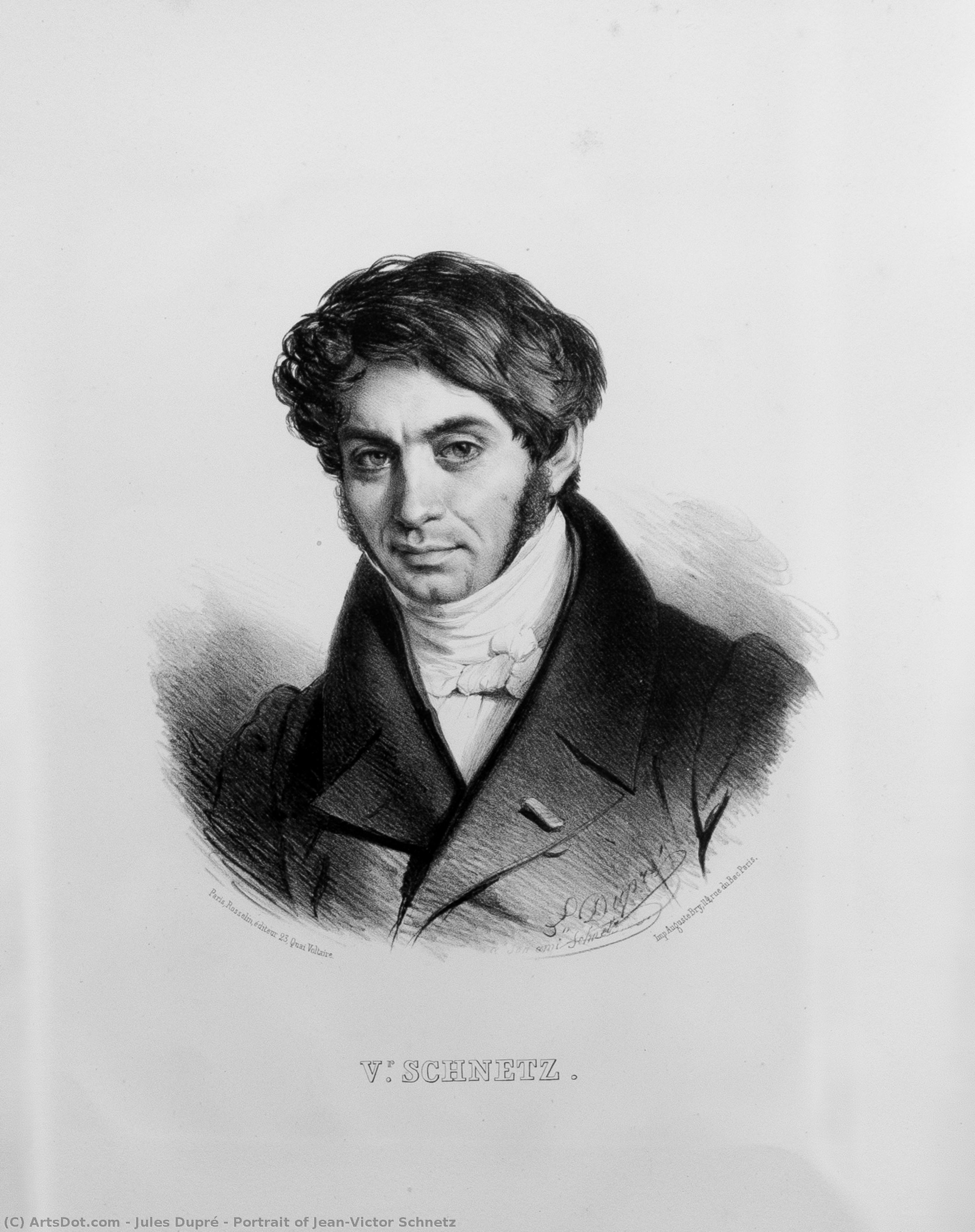 Portrait Of Jean-victor Schnetz — Jules Dupré