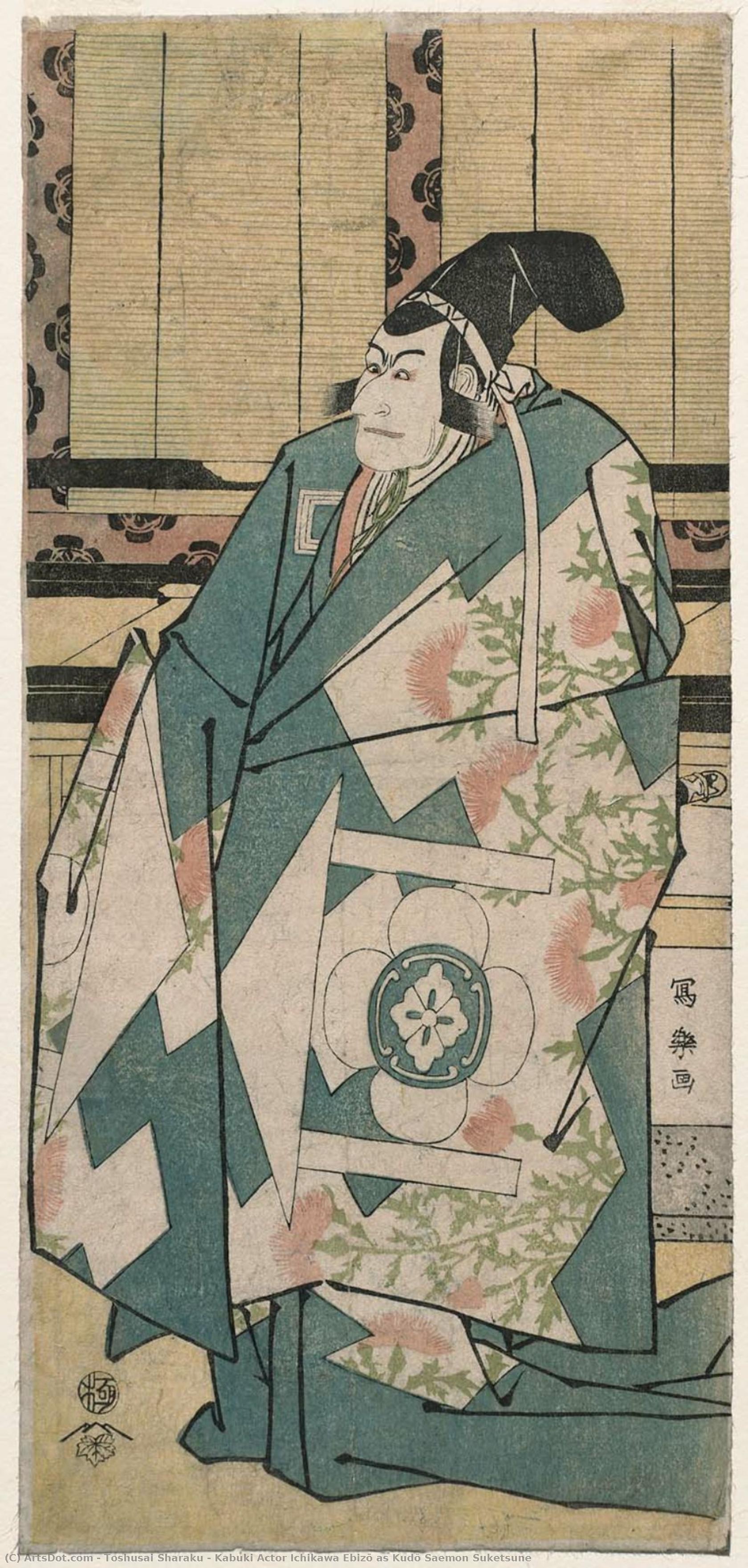 Kabuki Actor Ichikawa Ebizō As Kudō Saemon Suketsune — Toshusai Sharaku