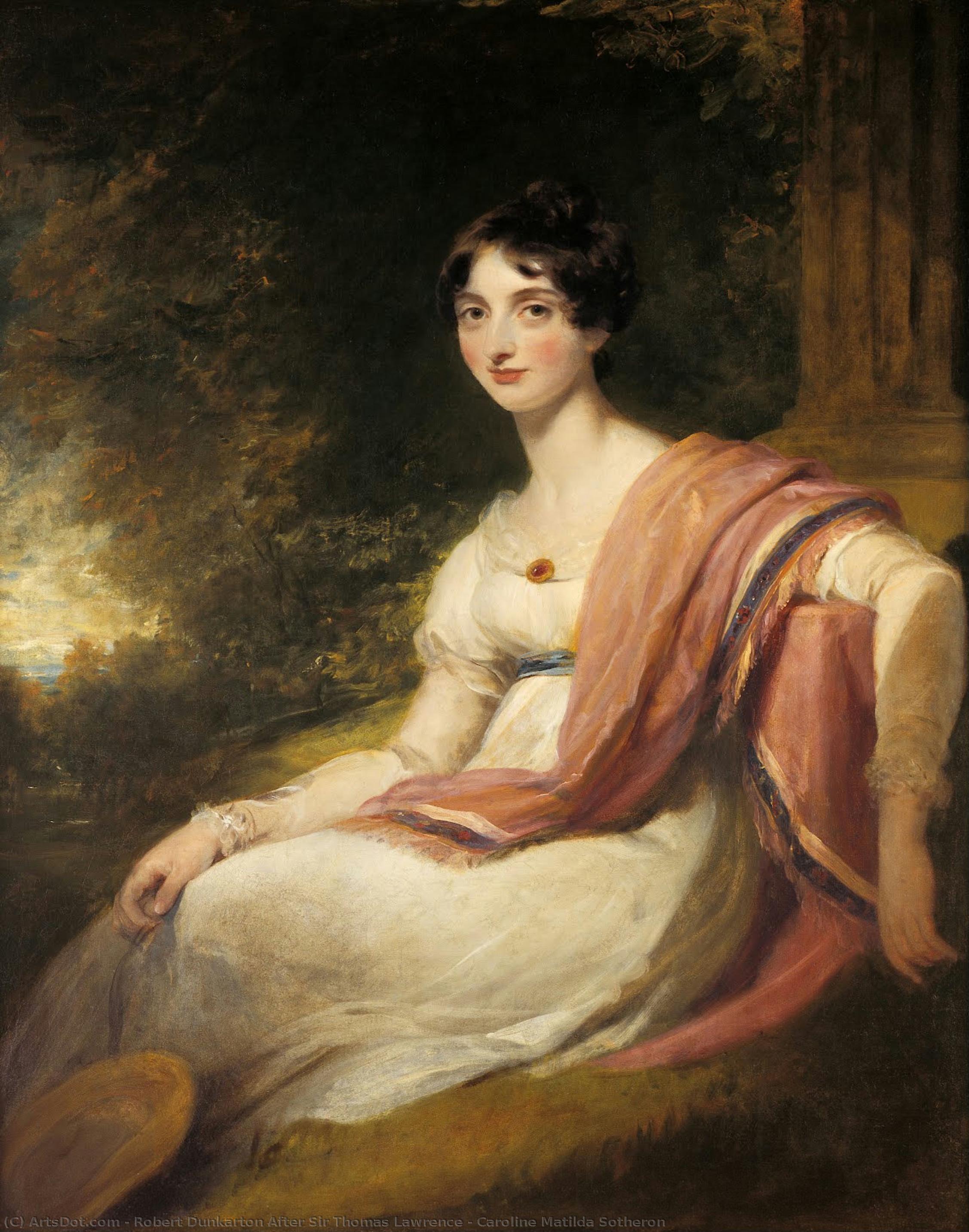 Caroline Matilda Sotheron — Robert Dunkarton After Sir Thomas Lawrence
