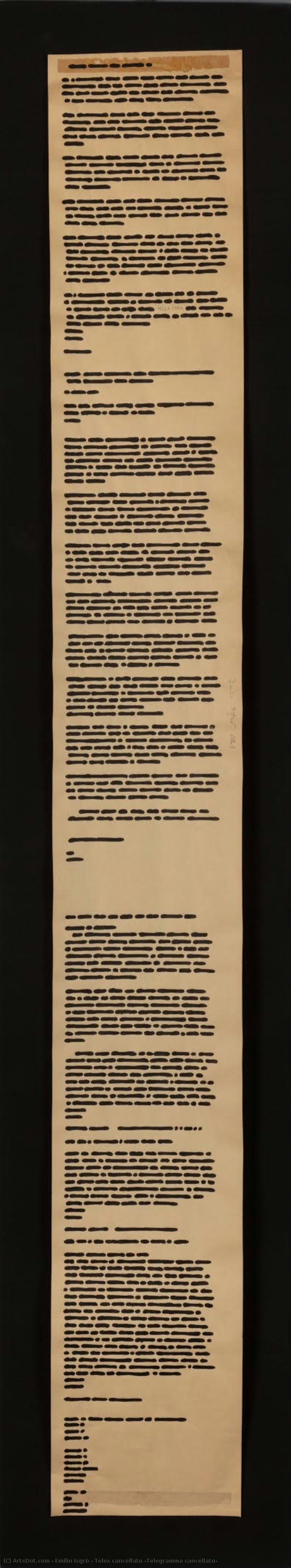 Telex Cancellato (telegramma Cancellato) — Emilio Isgrò