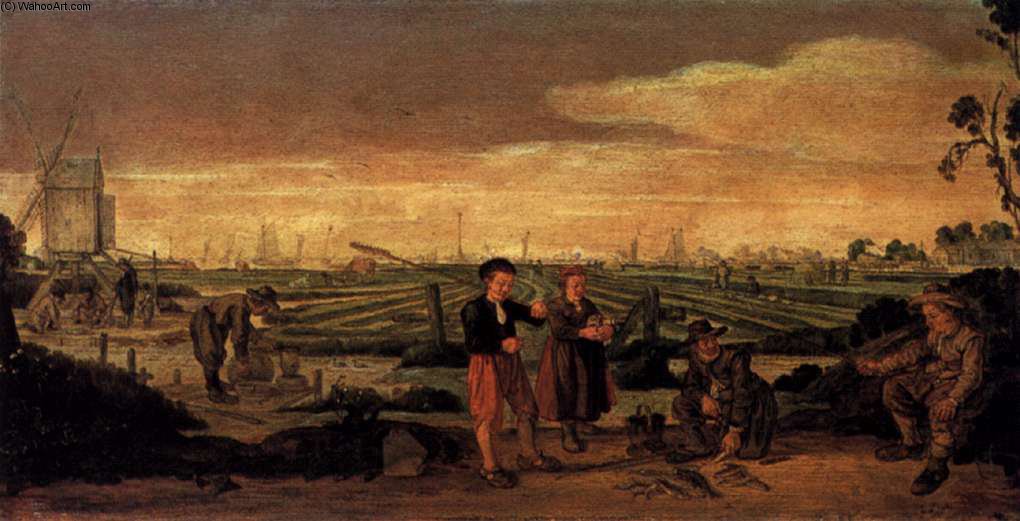 Fishermen And Farmers In A Landscape — Arent Arentsz Cabel