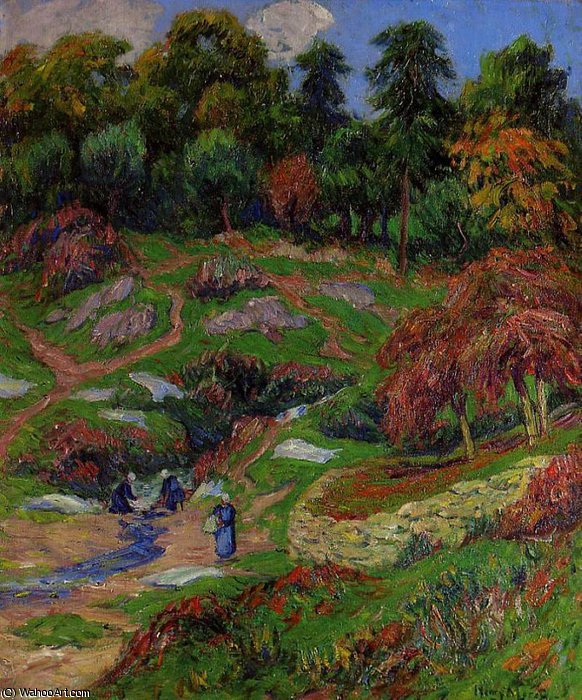 The Laundry At Doelan Finistere — Henri Moret