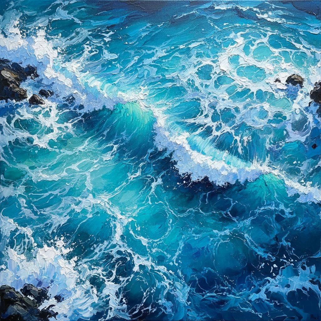 Vergängliches Aufwallen Der Mitternachtstiden In Einem Einzigartigen Impasto-meisterwerk — Christian Noiret