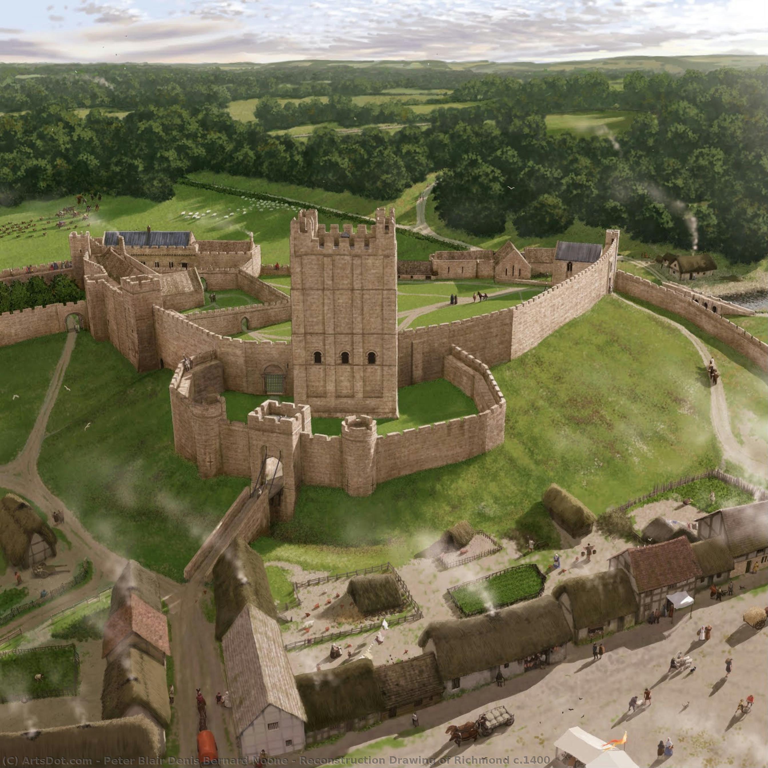 Reconstruction Drawing Of Richmond C.1400 — Peter Noone