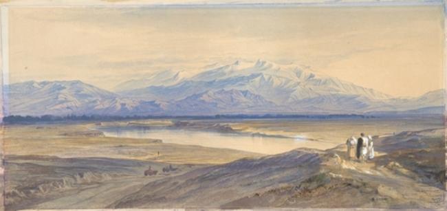 Mount Olympus From Larissa, Thessaly, Greece — Edward Lear