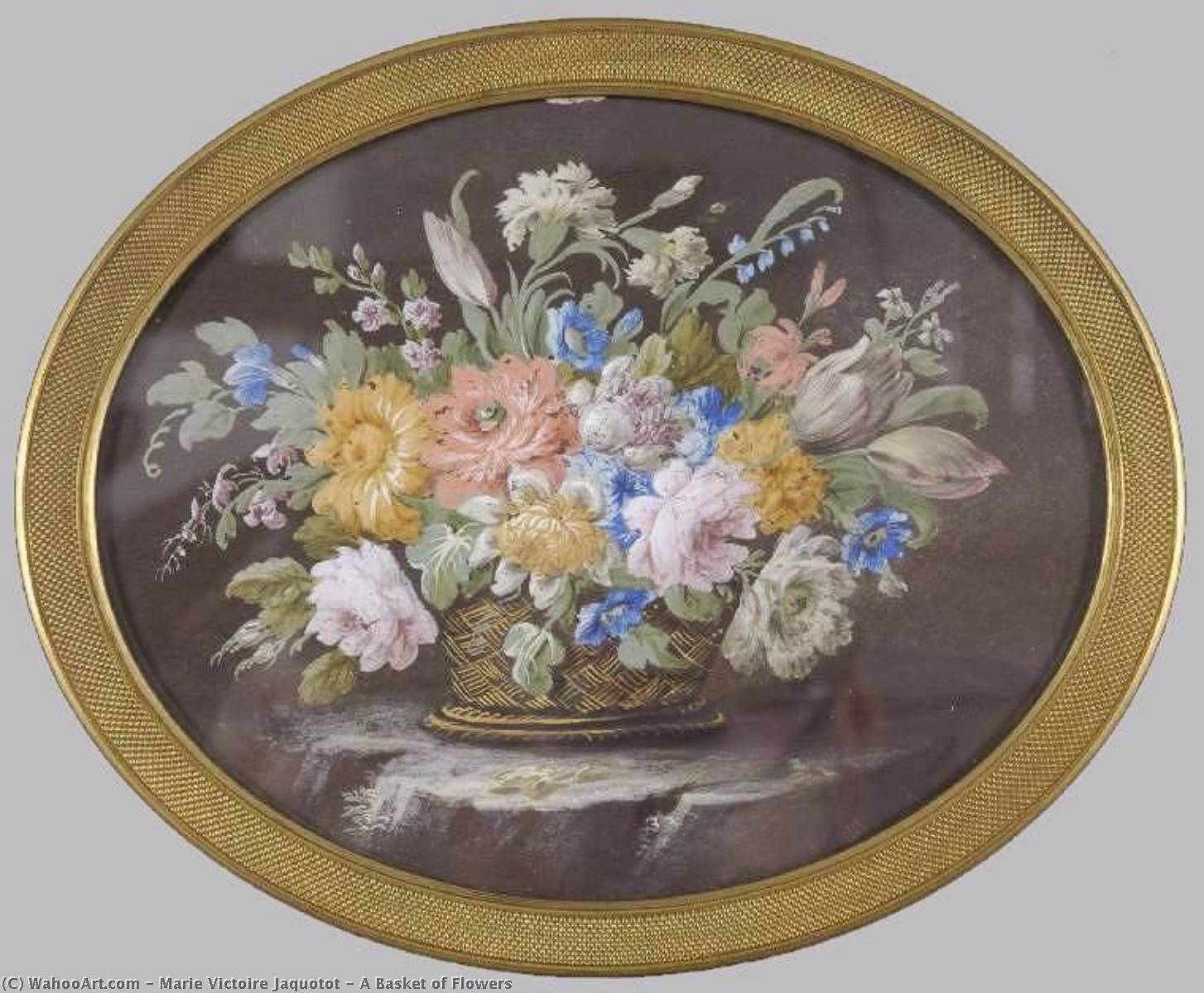 A Basket Of Flowers — Marie Victoire Jaquotot
