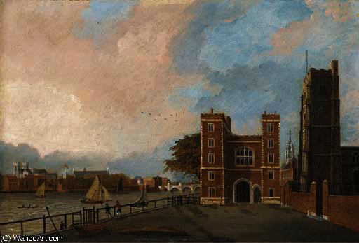 View Of Lambeth Palace By The Thames, Westminster Abbey And Westminster Bridge Beyond — Daniel Turner