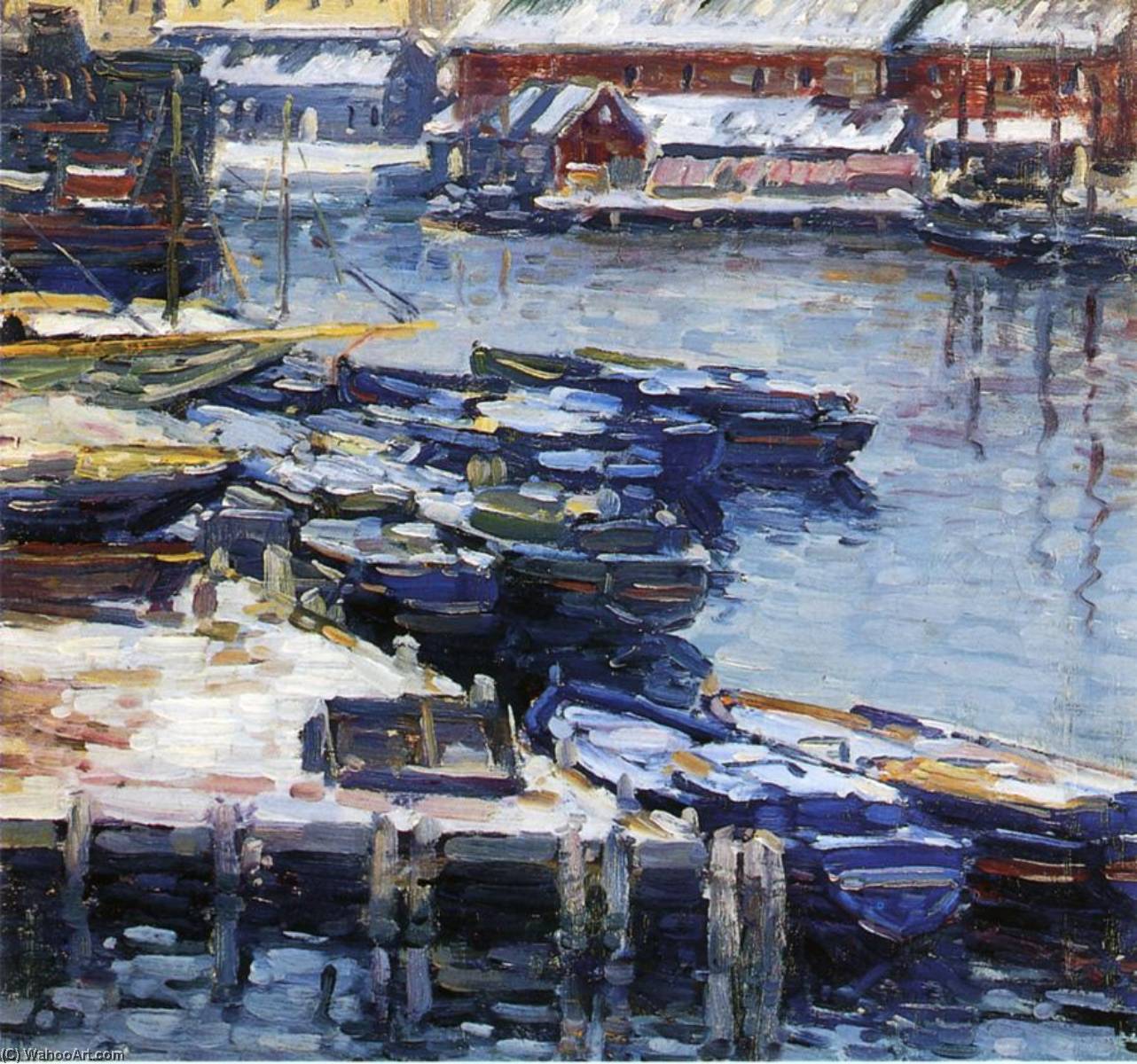 Docks In Winter — Charles Salis Kaelin