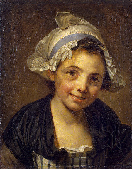 Head Of A Young Girl In A Bonnet — Jean-baptiste Greuze