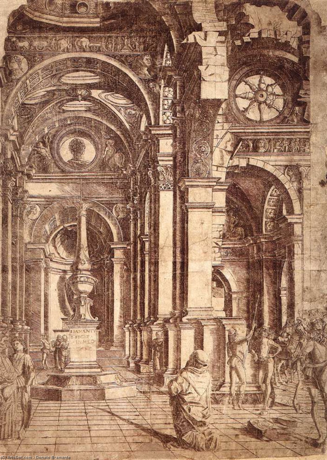Interior Of A Church — Donato Bramante