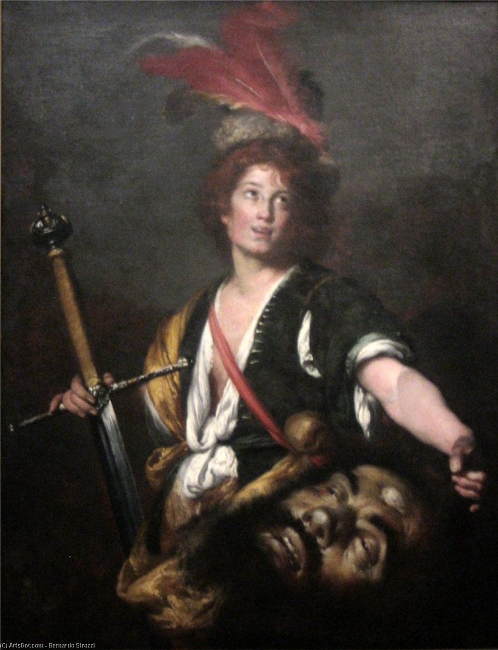 David With The Head Of Goliath — Bernardo Strozzi